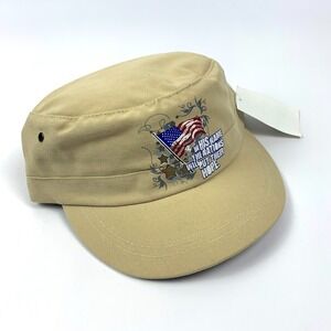 VTG Khaki Military Cap Khaki In HIS Name the Nations Will Put Their Hope Adjstbl